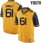 Youth West Virginia Mountaineers NCAA #61 Tyler Connolly Gold Authentic Nike Stitched College Football Jersey WI15Y66LM